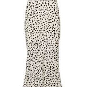 Moon River Cream and Black Spotted Pencil Skirt
